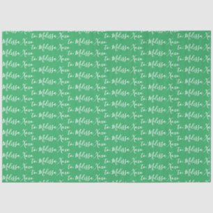 Your Name Green Tissue Paper