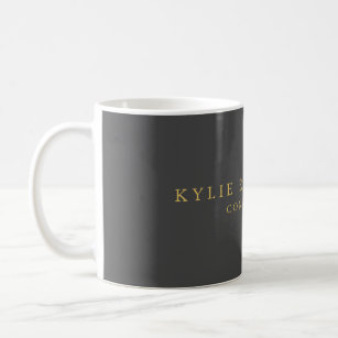 Your Name Grey Gold Colors Professional Modern Coffee Mug