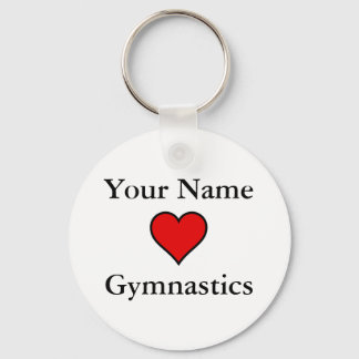 (Your Name) Hearts Gymnastics Keychain