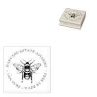 Custom Apiary Honey Bee Stamp | Zazzle