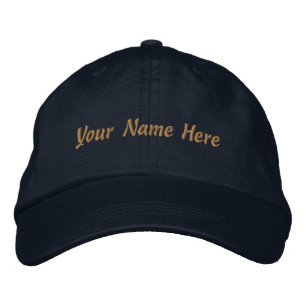 Your name Here Custom Personalized Hat Navy Cap