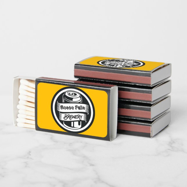 Your Name Here Logo Brewery Theme Matchboxes (Stacked)