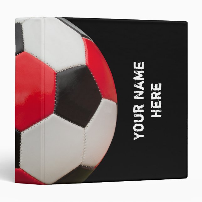 Your Name Here Soccer Binder with Ball Graphic, (Front/Spine)