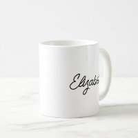 Hand Script Add Your Name Template Trendy Coffee Mug