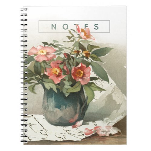 Your Name Here Wild Rose French Script Notebook