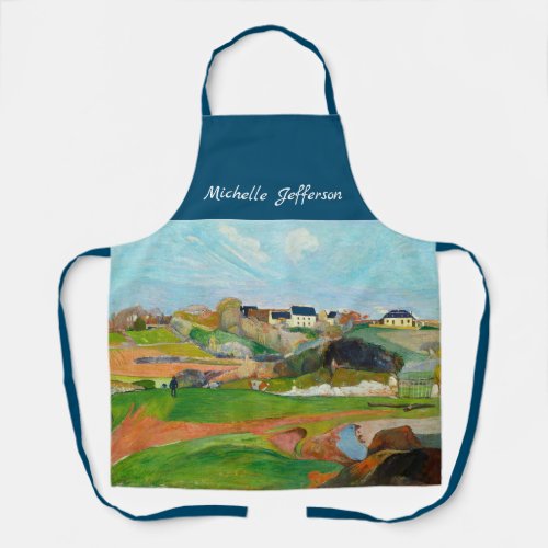 Your Name Impressionist Pastoral Painting Gauguin Apron