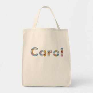 Your name in artsy floral letters / Carol Tote Ba Bag