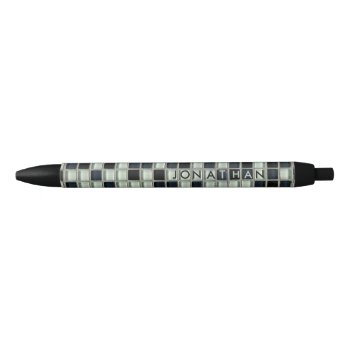 Your Name In Crossword Black Ink Pen by missprinteditions at Zazzle