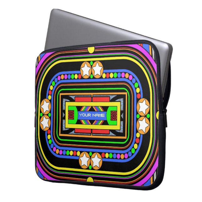 Your Name in Lights Laptop Sleeve (Front Left)