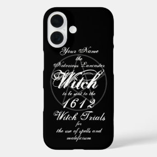 Your Name in Notorious Witch Trials Black iPhone 16 Case