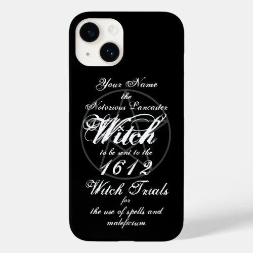 Your Name in Notorious Witch Trials Black Case_Mate iPhone 14 Case