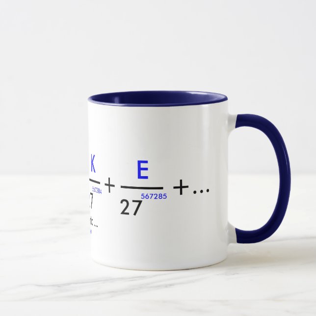 Your name in pi - customizable! mug (Right)