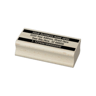Your Name Info Address Color Rubber Stamp Template
