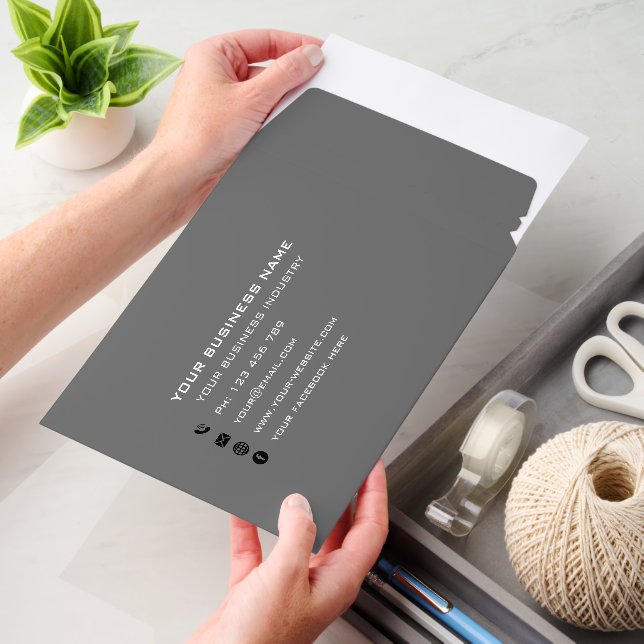 Your Name Info Business Shipping Envelope Mailers (Desk)