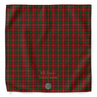 Your name / initials on Boyd Clan Family Tartan Bandana