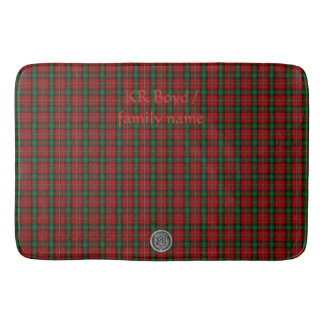 Your name / initials on Boyd Clan Family Tartan Bath Mat