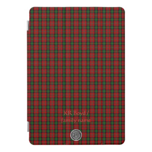 Your name / initials on Boyd Clan Family Tartan iPad Pro Cover