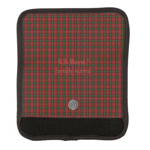 Your name / initials on Boyd Clan Family Tartan Luggage Handle Wrap