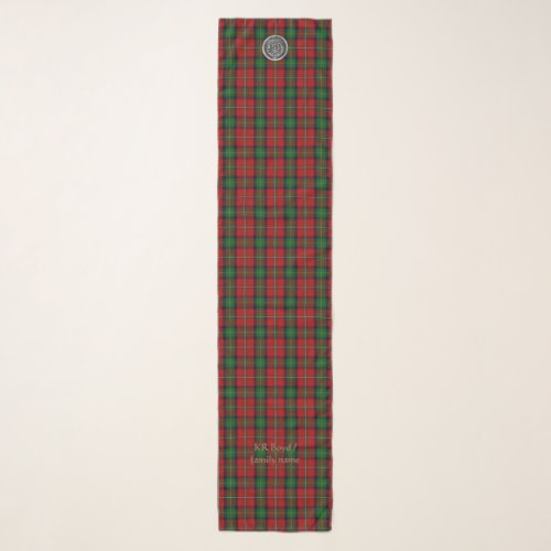 Your name  initials on Boyd Clan Family Tartan Scarf