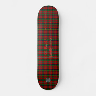 Your name / initials on Boyd Clan Family Tartan Skateboard