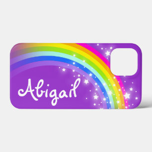 Your name letter rainbow purple iPhone 13 mini case