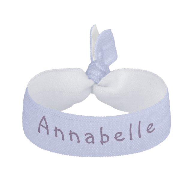 Your Name Light Blue Elastic Hair Tie (Front)