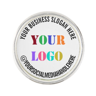 Your Name Logo Social Media Lapel Pin Promotional