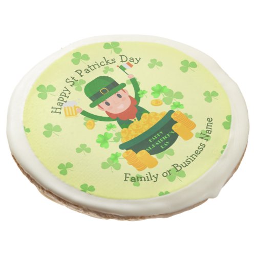 Your Name Message St Patricks Day Leprechaun Gold Sugar Cookie