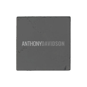 Your Name Minimalist Elegant Professional Grey Stone Magnet