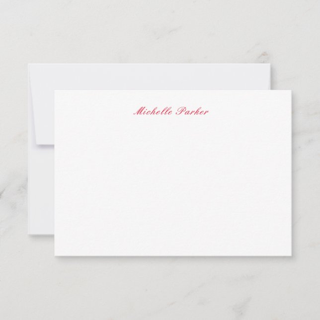 Your Name Minimalist Modern Thank You Card (Front)