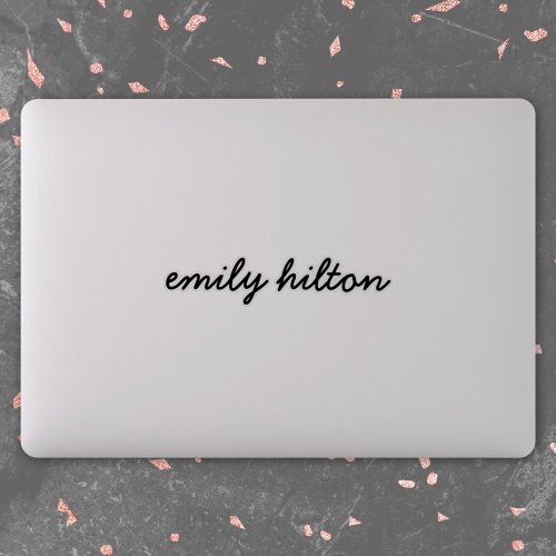 Your Name  Modern Handwritten Laptop Sticker