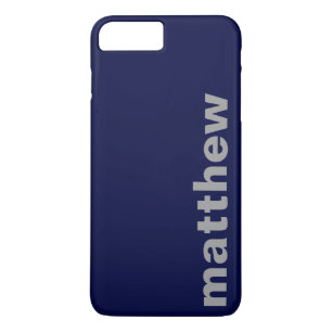 Your Name Modern Navy iPhone 8 Plus/7 Plus Case