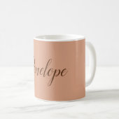Your Name Modern Simple Plain Tumbleweed Color Coffee Mug (Front Right)