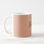 Your Name Modern Simple Plain Tumbleweed Color Coffee Mug (Left)
