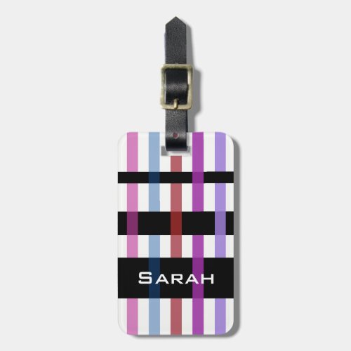 Your Name  Modern Weaving Stripes Luggage Tag