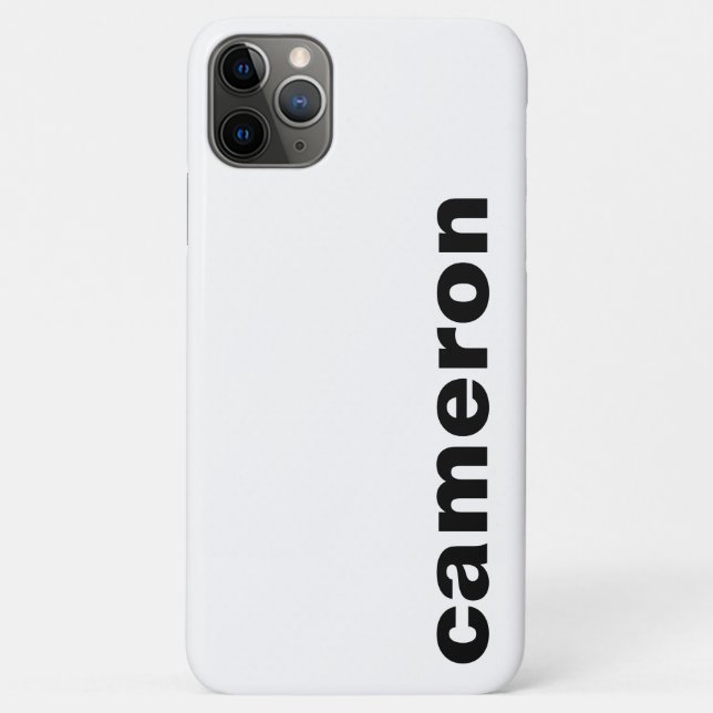 Your Name Modern White Case-Mate iPhone Case (Back)