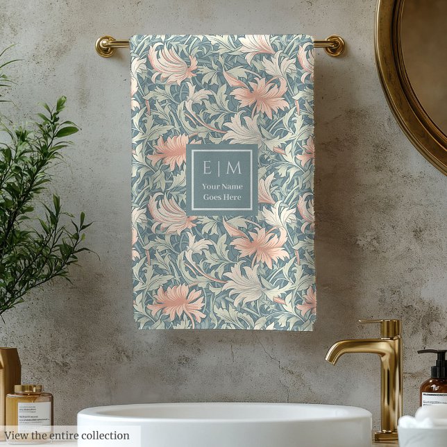 Your Name Morris Inspired Bath Towel (Your Name Morris Inspired Bath Towel)