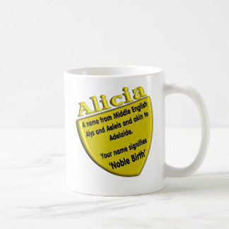 Your name mug, origin and meaning: Alicia Coffee Mug