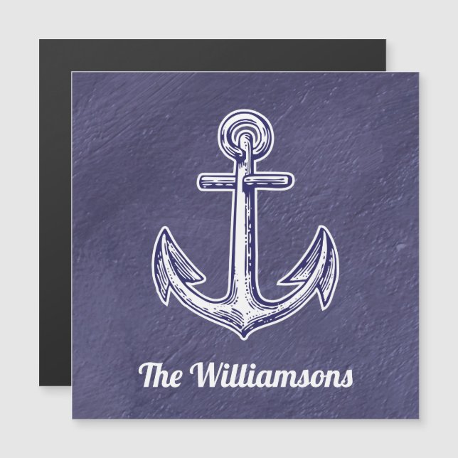 Your Name Nautical Blue Cabin Door Marker Cruise (Front/Back)