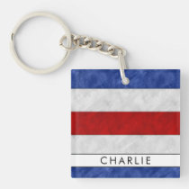 Your Name + Nautical Signal Flag C Charlie Keychain