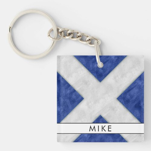 Your Name  Nautical Signal Flag M Mike Keychain