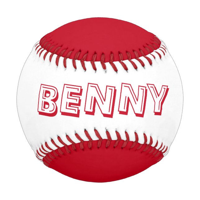 Your Name on a Custom Baseball, Youth Sports Gift, Baseball (Front)