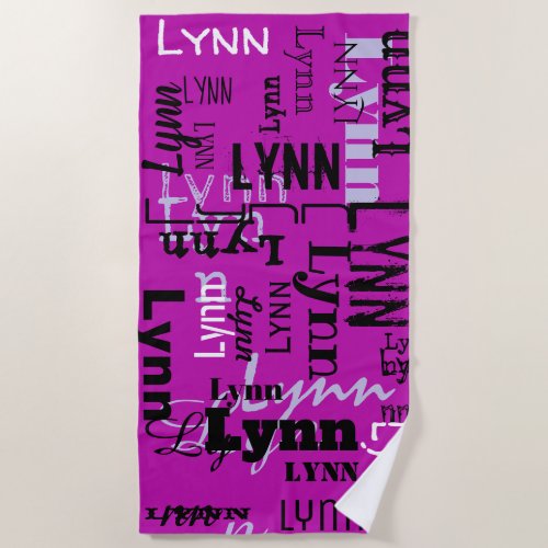 YOUR NAME ON A TOWEL Customizable Beach Towel