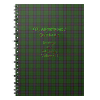 Your name on Armstrong Clan tartan Notebook