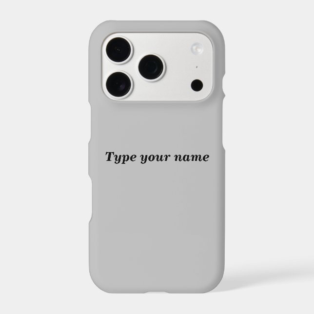 Your Name on Gray Phone Case (Back)