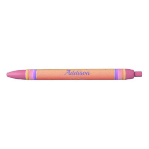 Your Name on Pink and Gold Background Pen