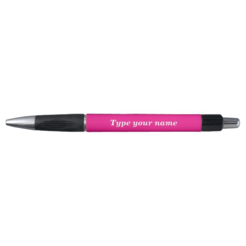 Your Name on Pink Barrel With Rubber Grip Pen