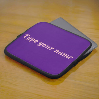 Your Name on Purple Laptop Sleeve