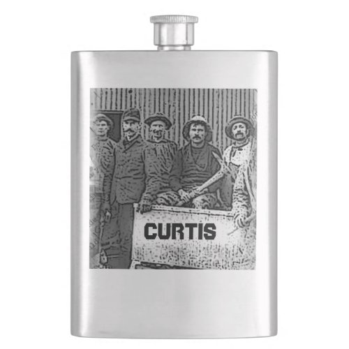 Your Name on this Retro Miners Flask