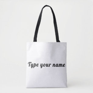 Your Name on White Tote Bag